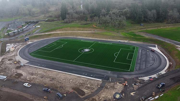 CORBAN'S OUTDOOR ATHLETIC COMPLEX TAKES SHAPE AND NEARS COMPLETION